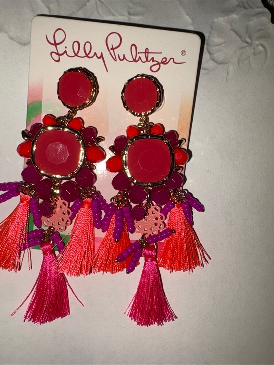 Lilly Pulitzer Jewelry - Lilly Pulitzer STATEMENT tassel earrings